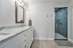 Bathroom 1, en suite with double vanity and walk-in shower